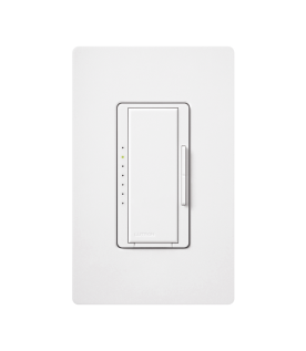 Atenuador de pared Maestro C.L para LED y CFL regulables de hasta 150 W o incandescentes y halógenos de 600 W, 120 V, unipolar, 3 vías o multilocalización, color blanco