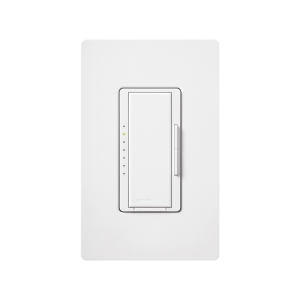 Atenuador de pared Maestro C.L para LED y CFL regulables de hasta 150 W o incandescentes y halógenos de 600 W, 120 V, unipolar, 3 vías o multilocalización, color blanco