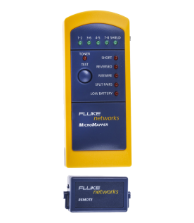 Probador de Mapa de Cableado MicroMapper, para Verificar Rápida y Fácilmente la Integridad del Cableado de Par Trenzado de Ethernet