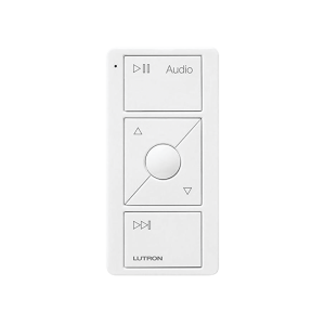 Control Pico inalámbrico para audio con Sonos: reproducir, pausar, volumen y favoritos; requiere hub Caseta Wireless, RA2 Select, RadioRA 3 o HomeWorks