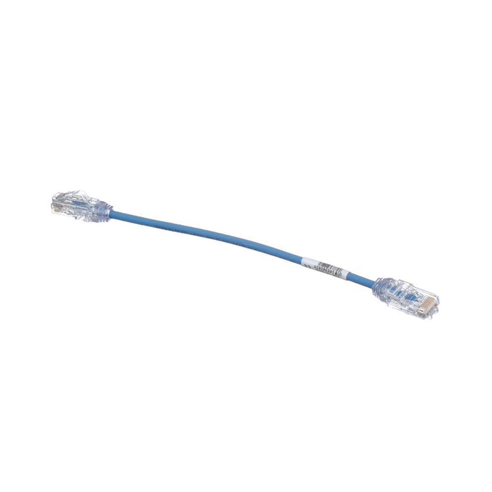 Cable de Parcheo TX6, UTP Cat6, Diámetro Reducido (28AWG), Color Azul, 20.2 cm (8 Pulgadas) - Imagen 3