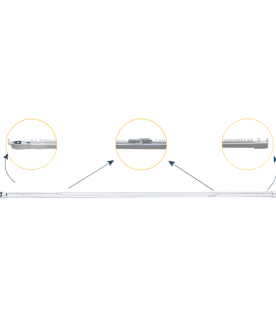 Riel Ajustable Cortinas Motorizadas / 2.3-4 m Ajustable / 20 Kg Capacidad / Movelite WF + Elatio Compatible / Instalación Techo / DIY / Smart Home
