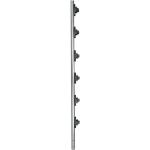 Poste de Paso / Tubo de Acero Galvanizado / Diámetro 1" / Longitud 140 cm / 6 Aisladores / Sin Pintura / 1 KG
