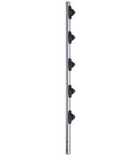 Poste de Paso / Tubo de Acero Galvanizado / Diámetro 1" / Longitud 120 cm / 5 Aisladores / Sin Pintar / Peso 0.9 KG