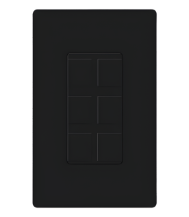 Marco de 6 puertos personalizable en campo para jacks modulares de red, coaxial, BNC y fibra óptica, color negro; placa de pared y conectores se venden por separado
