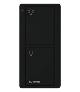 Control remoto inalámbrico Pico de 2 botones para encender y apagar luces, cortinas o persianas, compatible con Caseta Wireless, RadioRA 2 y más, color negro