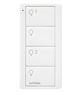 Control Pico inalámbrico de 4 botones para encender y apagar dos grupos de luces, con batería de 10 años, compatible con Caseta Wireless, RadioRA 2 y HomeWorks QS