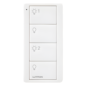 Control Pico inalámbrico de 4 botones para encender y apagar dos grupos de luces, con batería de 10 años, compatible con Caseta Wireless, RadioRA 2 y HomeWorks QS