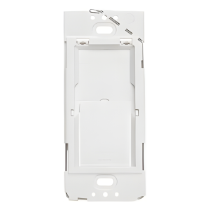 Adaptador de caja de pared para montar un control Pico como apagador fijo, instalable sobre caja eléctrica de 120 V o directo al muro, se usa con placa Claro