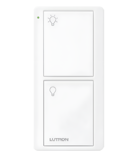 Control remoto inalámbrico Pico de 2 botones para encender y apagar luces, usable como control de mano o de pared, compatible con Caseta Wireless, RadioRA 2 y HomeWorks QS