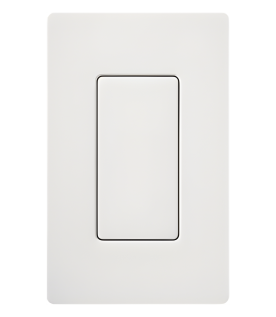 Inserto ciego estilo Designer para cubrir espacios sin usar en placas de pared Lutron Claro y Satin Colors, instalación a presión sin tornillos, color blanco brillante