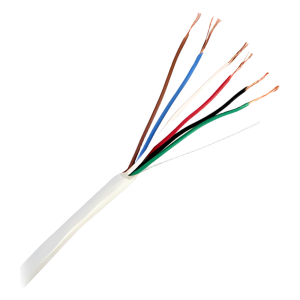 Bobina de 305 Metros (1000 Pies) / 6 x 22 AWG / Cable de Cobre / Tipo CMR / Para Interior / Para Aplicaciones de Control de Accesos / Alarmas de Intrusión / Automatización / Interfonos y TV Porteros