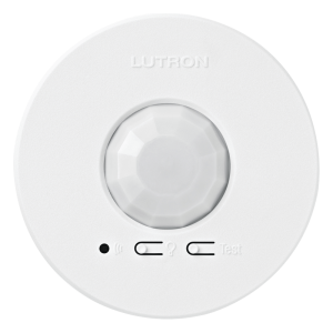 Sensor de ocupación y vacancia inalámbrico de techo, PIR 360°, cobertura de 30.2 a 62.4 m², a batería, compatible con RadioRA 2, RA2 Select, RadioRA 3 y Vive