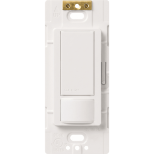 Apagador de pared con sensor de ocupación y vacancia Maestro, 5 A de iluminación y 3 A para ventilador a 120 V, con opción de 3 vías y multilocalización, blanco