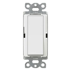 Apagador de pared Claro unipolar tipo paleta, 15 A, 120/277 V, para cargas generales de iluminación y motores, color blanco brillante