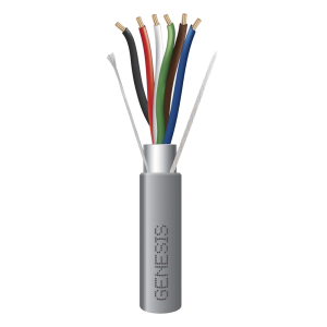 Bobina de 305 m (1000 ft) / Cable para Alarma 6x22 AWG / Blindado / Riser / Gris