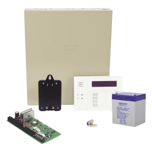 Kit de panel de alarma híbrido VISTA-48LA con teclado-receptor inalámbrico 6160RF, batería, transformador y gabinete