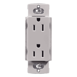 Contacto dúplex de pared 15 A / 125 V, línea Claro, para instalaciones residenciales y comerciales