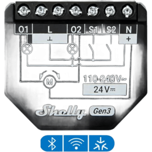 Apagador inteligente Wifi 2.4 / 2 canales  Para apagador doble / 10A por canal / Compatible con asistentes de voz