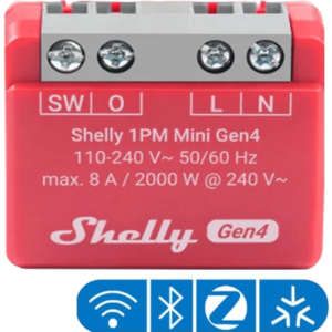 Mini Interruptor inteligente Wi-Fi 2.4 / medición de consumo, /1 canal 8A 110-240 / compatible con asistentes de voz