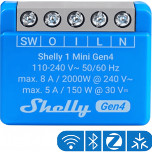 Mini Interruptor inteligente con Wi-Fi 2.4 / contacto seco /1 canal 8A, 110 - 240V / compatible con asistentes de voz