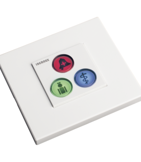 Modulo de 3 Botones iluminados con Lector RFID 125 KHz / Alarma / Cancelar y Código Azul / BUS RS485 / Compatible con NX0019/B, NX1021 y NX0015