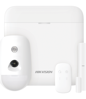 (AX PRO) KIT de Alarma AX PRO con GSM (3G/4G) / Incluye: 1 Hub / 1 Sensor PIR con Cámara / 1 Contacto Magnético / 1 Control Remoto / WiFi / Compatible con Hik-Connect P2P