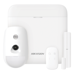 (AX PRO) KIT de Alarma AX PRO con GSM (3G/4G) / Incluye: 1 Hub / 1 Sensor PIR con Cámara / 1 Contacto Magnético / 1 Control Remoto / WiFi / Compatible con Hik-Connect P2P