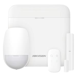 (AX PRO) KIT de Alarma AX PRO con GSM (3G/4G) / Incluye: 1 Hub con bateria de respaldo / 1 Sensor PIR / 1 Contacto Magnético / 1 Control Remoto / Wi-Fi / Compatible con Hik-Connect P2P