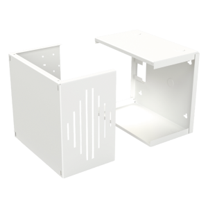 Gabinete para Resguardo de Sirena de 30 W (SF581A o SF581L No incluida), Preparación para Tamper (No incluido).
