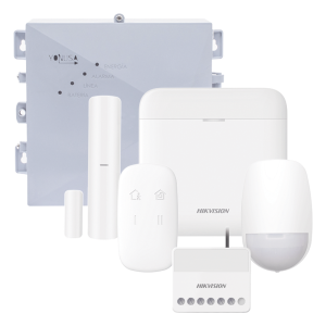 (AX PRO + YONUSA) KIT de Alarma AX PRO / Incluye: 1 Hub con bateria de respaldo / 1 Energizador 2500Mts Lineales / 1 Relevador 0 a 36 Vcc (Max. 5 A) con Entrada de Alarma 27/7 / 1 Keyfob / 1 PIR Interior / 1 Magnético