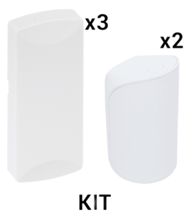 KIT Básico Sensores Inalámbricos - Incluye 3 Contactos Magnéticos y 2 PIR - Compatibles con Honeywell y PRO4GEN2