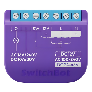Switch Relevador Inteligente conectividad inalambrica Wifi y BLE / Salida Contacto Seco / Compatible con asistentes de voz / Dimensiones 42x36x16 mm