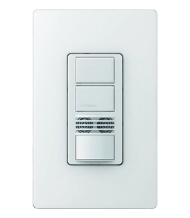 Interruptor con sensor de ocupación de doble tecnología PIR y ultrasónico, dos circuitos, 120-277 V
