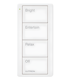 Control remoto inalámbrico Pico de 4 botones para escenas predefinidas, blanco