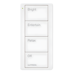 Control remoto inalámbrico Pico de 4 botones para escenas predefinidas, blanco