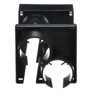 Tapa con 2 Salida a Tubo Corrugado de 1.5in (38mm), Para uso con Canaletas 4X4 FiberRunner™, Color Negro