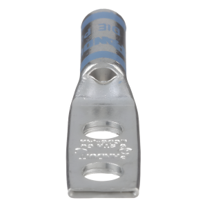Zapata de compresión LCD6-14A-L para cal. 6 Awg, Doble barreno para tornillo prisionero de 1/4, Espaciado de orificio 16mm, 1 Pz