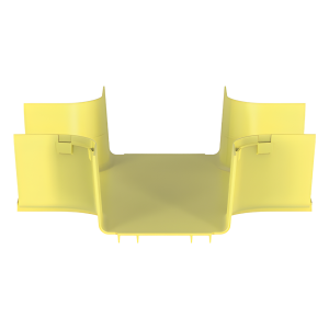 Accesorio de 4 Vías Horizontal, Con Ángulos a 90º, Para Canaletas FiberRunner™ 6X4, Color Amarillo