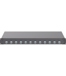 Distribuidor de Fibra Óptica, Con 12 Conectores LC Duplex (24 Fibras), Para Fibra Multimodo OM3/OM4, 1 UR