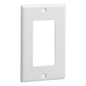 Placa de Pared Frontal Estándar GFCI, Material ABS, Color Blanco