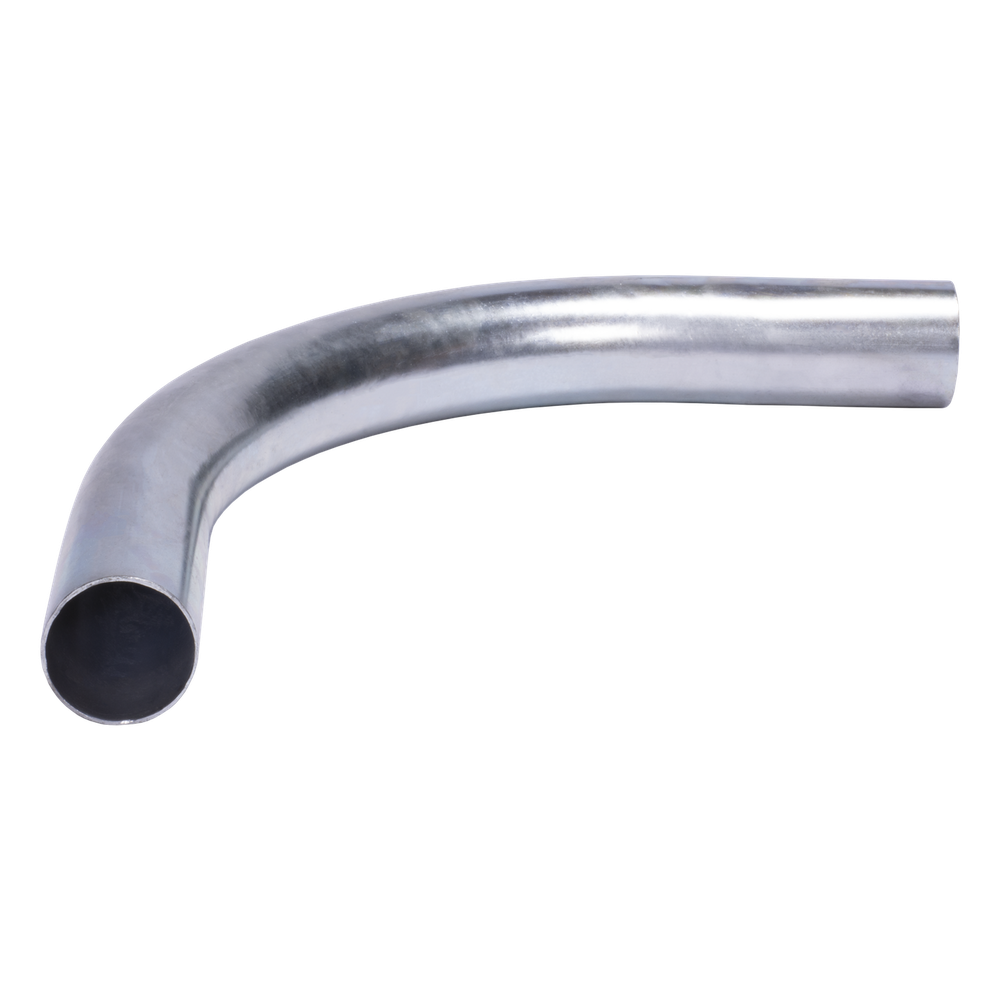 Curva/Codo de 90° de 2" (52mm) pared delgada galvanizado etiqueta verde
