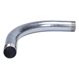 Curva/Codo de 90° de 2 1/2" (63mm) pared gruesa con rosca galvanizado etiqueta amarilla