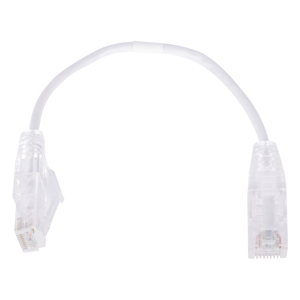 Cable de Parcheo Slim UTP Cat6 - 20 cm (7.87 Pulgadas) Blanco Diámetro Reducido (28 AWG)