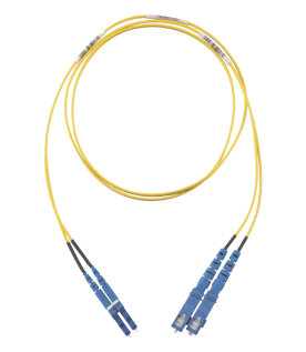 Jumper de Fibra Optica Monomodo 9/125 OS2, LC-SC Duplex, OFNR (Riser), Color Amarillo, 5 Metros (16.40 Pies)