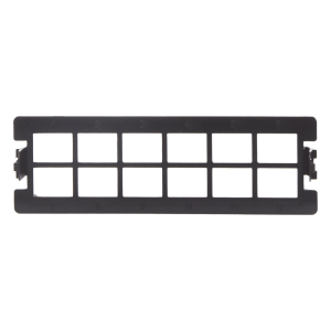 Placa Acopladora Vacía para Distribuidor de Fibra Óptica LP-ODF-8024, Acepta 12 Acopladores SC Simplex o 12 Acopladores LC Duplex, Color Negro