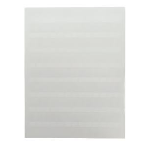 Hojas con 1000 Etiquetas Poliofina para Impresora Láser/Inyección de Tinta, Ancho 96.3 mm (3.79 pulgadas) x Alto 7.6 mm (0.3 pulgadas), Color Blanco