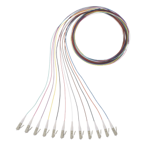 Kit de 12 Pigtails con Conector LC, Multimodo 50/125 OM4, 900um, de 1 Metro (3.28 Pies)