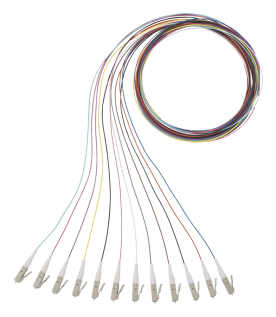 Kit de 12 Pigtails con Conector LC, Multimodo 50/125 OM3, 900um, de 1 Metro (3.28 Pies)