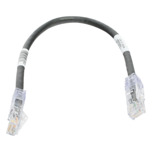 Cable de Parcheo TX6, UTP Cat6, 24 AWG, CM, Color Negro, 0.3 Metros (1 Pie)
